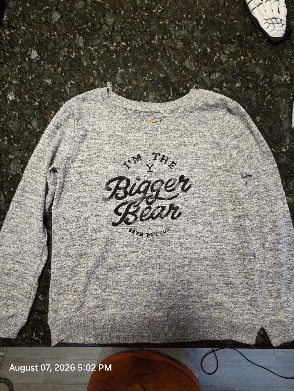 Men's Gray 'Bigger Bear' Graphic Sweater